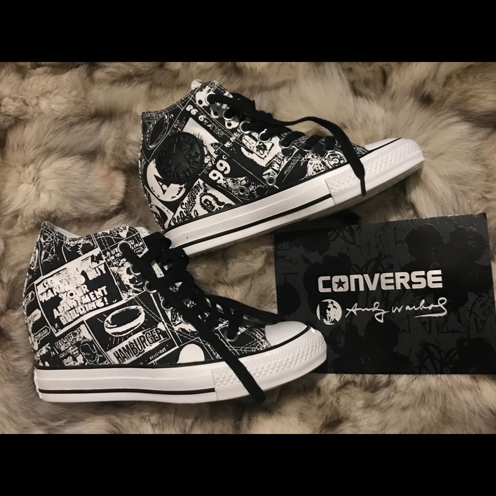 RARE CONVERSE ANDY WARHOL Wedge Sneakers